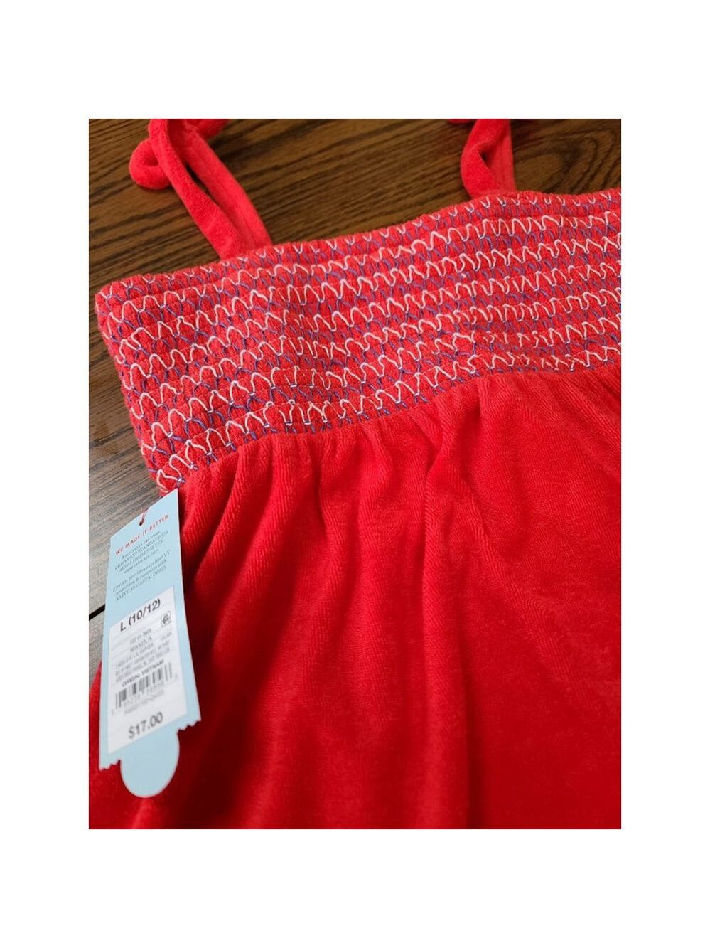 Cat & Jack Red Sundress with UPF 50+ Size L - Picture 6 of 6